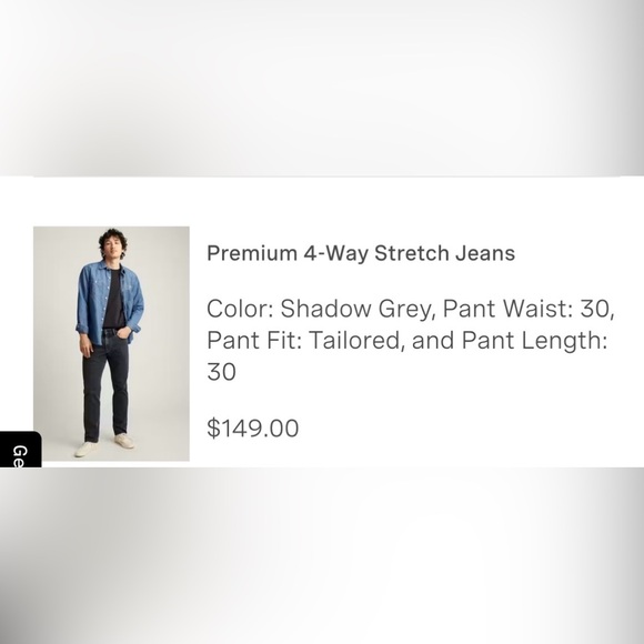 Bonobos shadow grey Men’s jeans size 30/30